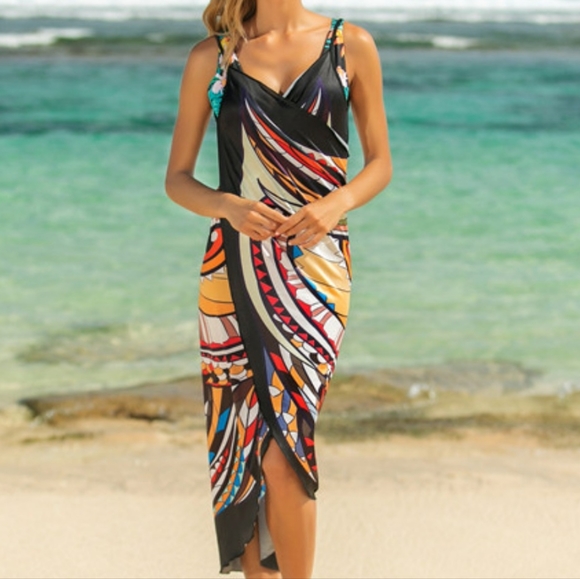 Beach Babe Wrap Cover Up - Tang Owl - Picture 4 of 5